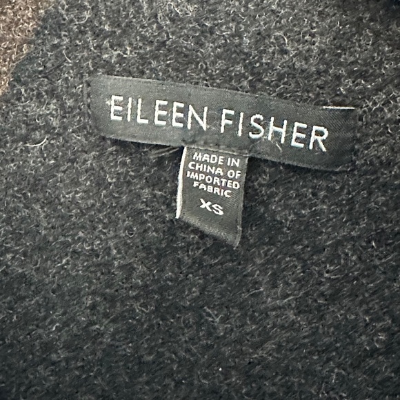 Eileen Fisher SET Leather Trimmed Wool Melton Coat and Pants - Picture 16 of 16